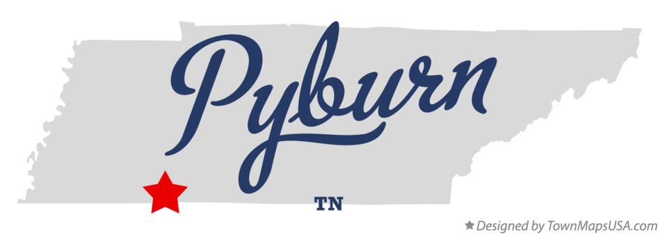 Map of Pyburn Tennessee TN