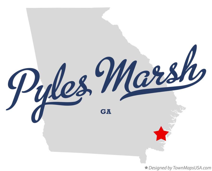 Map of Pyles Marsh Georgia GA