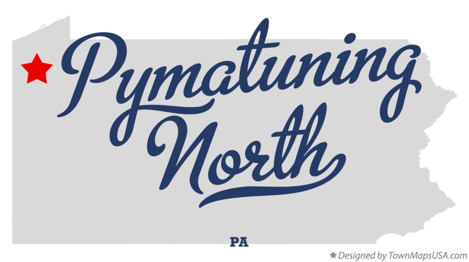 Map of Pymatuning North Pennsylvania PA