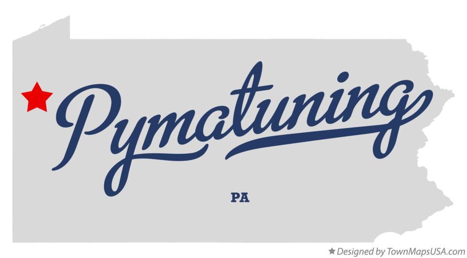 Map of Pymatuning Pennsylvania PA
