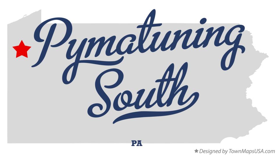 Map of Pymatuning South Pennsylvania PA
