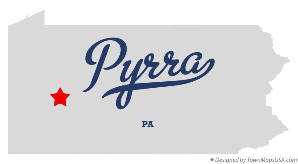 Map of Pyrra Pennsylvania PA