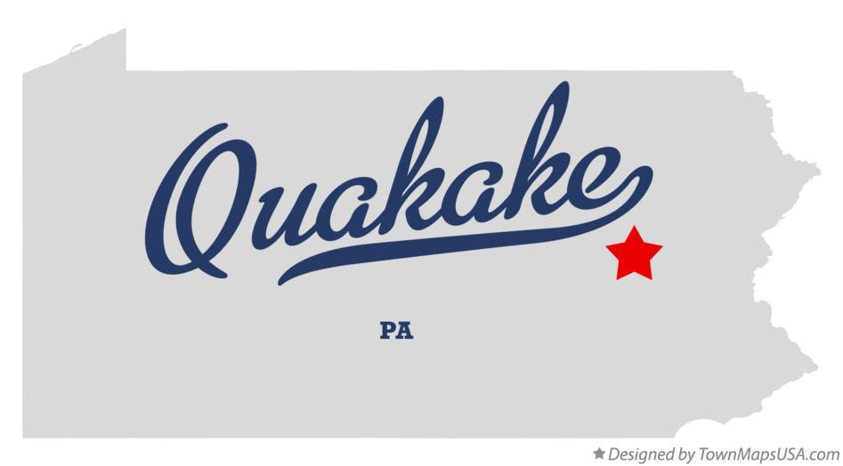 Map of Quakake Pennsylvania PA