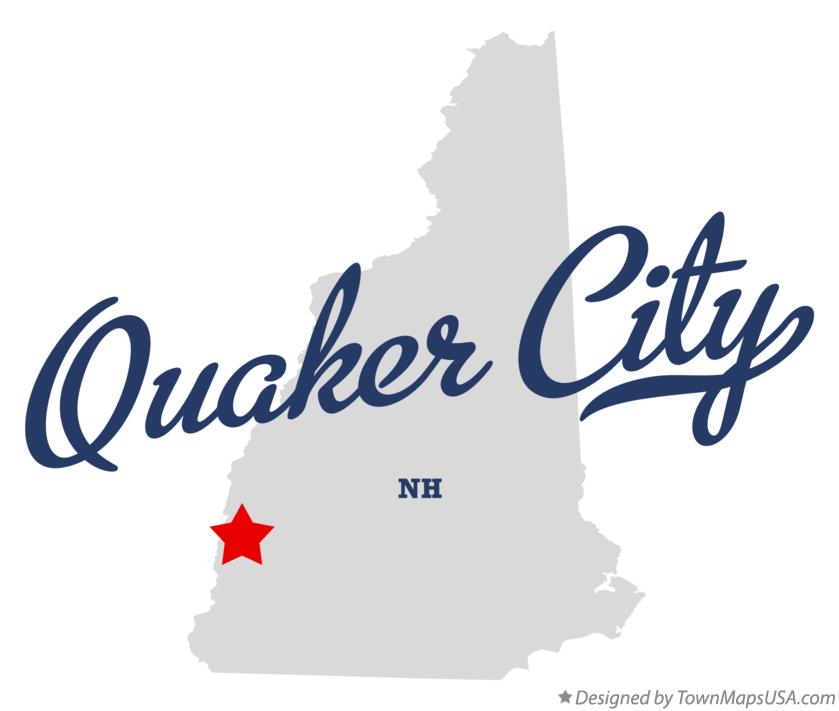 Map of Quaker City New Hampshire NH