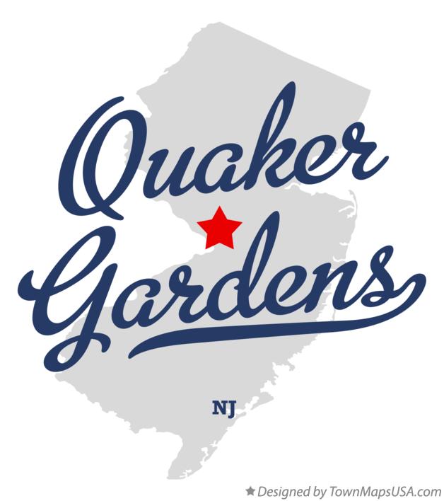Map of Quaker Gardens New Jersey NJ