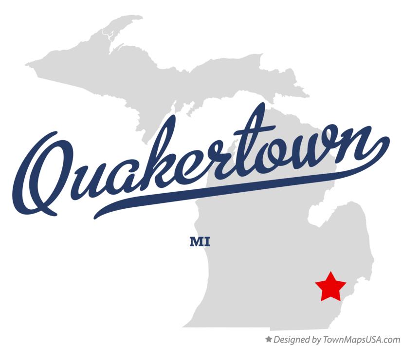 Map of Quakertown Michigan MI