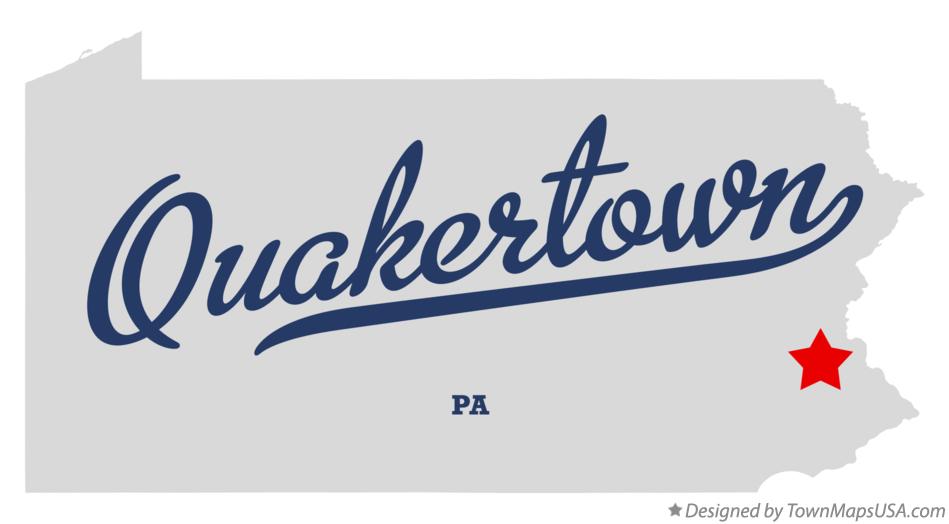 Map of Quakertown Pennsylvania PA