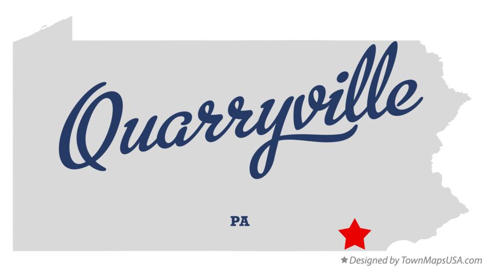Map of Quarryville Pennsylvania PA