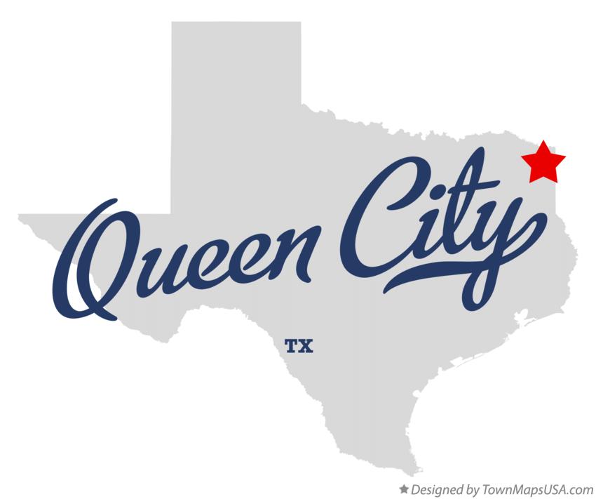 Map of Queen City Texas TX