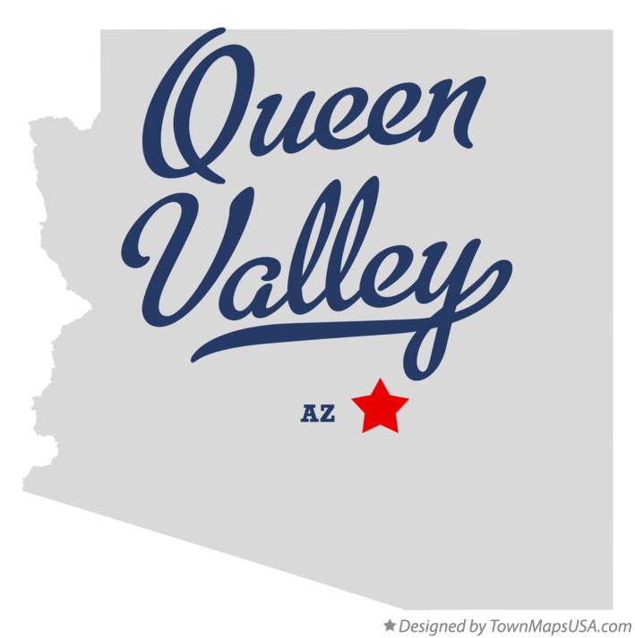 Map of Queen Valley Arizona AZ