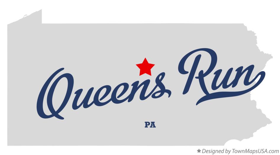 Map of Queens Run Pennsylvania PA