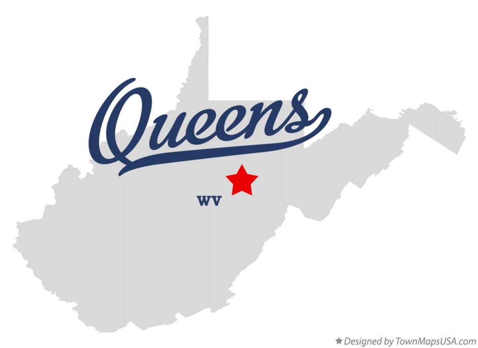 Map of Queens West Virginia WV