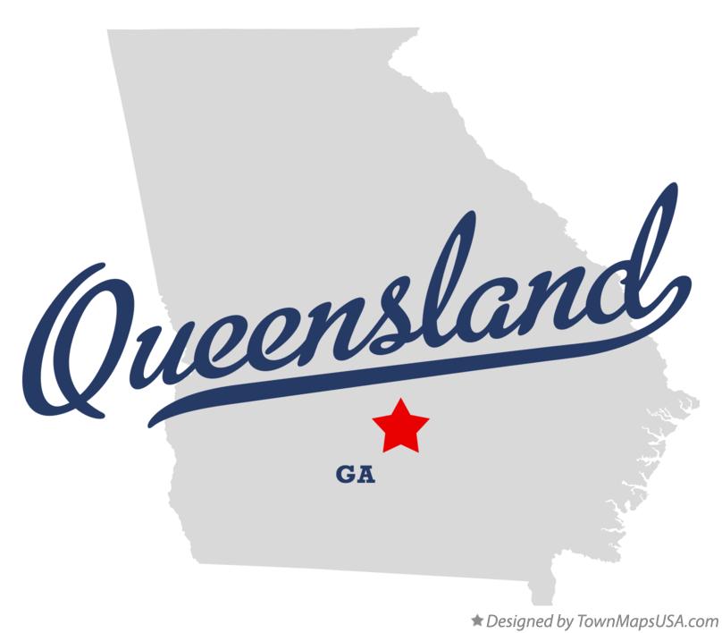 Map of Queensland Georgia GA