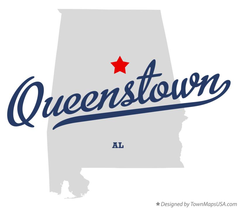 Map of Queenstown Alabama AL