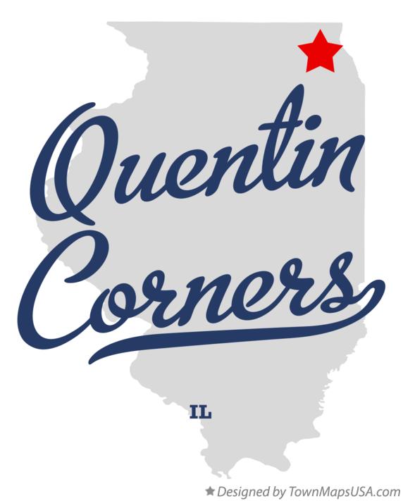 Map of Quentin Corners Illinois IL