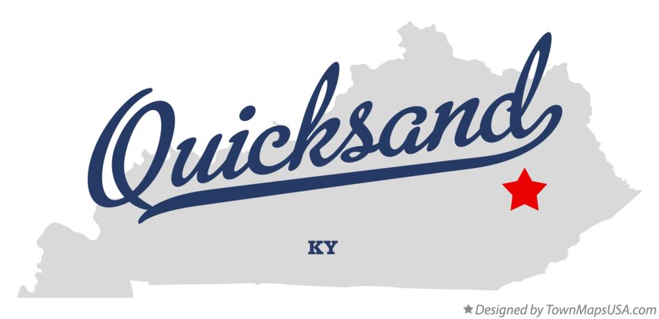 Map of Quicksand Kentucky KY