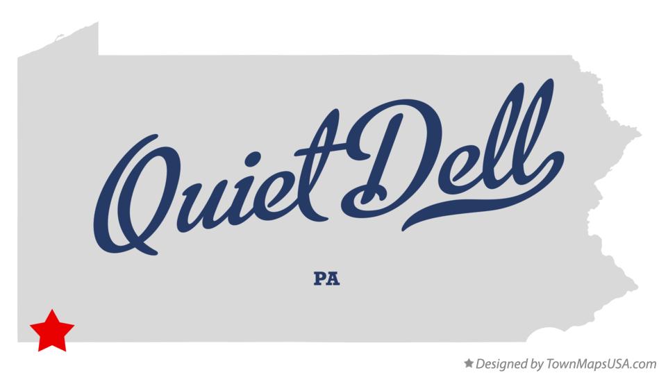 Map of Quiet Dell Pennsylvania PA