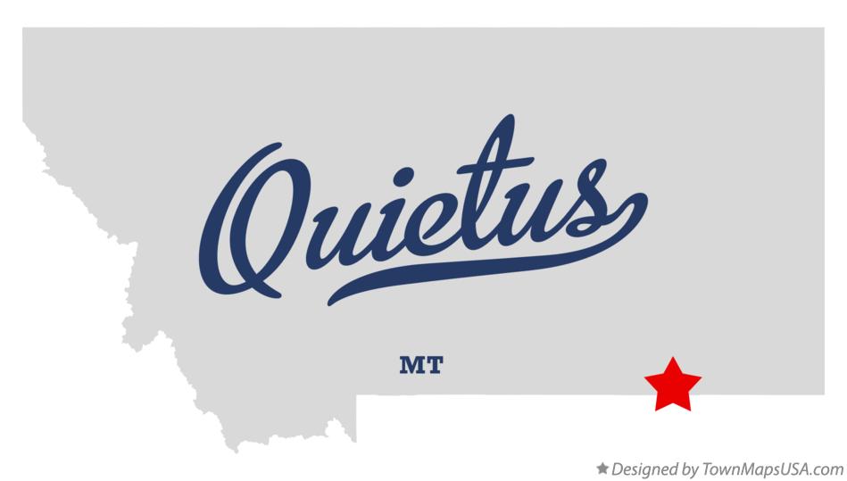 Map of Quietus Montana MT