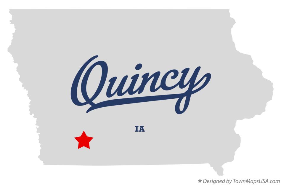 Map of Quincy Iowa IA
