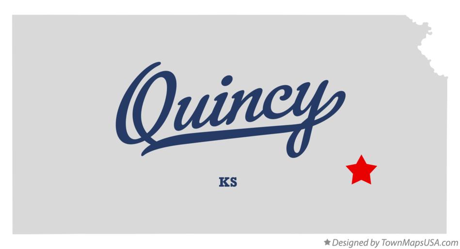 Map of Quincy Kansas KS