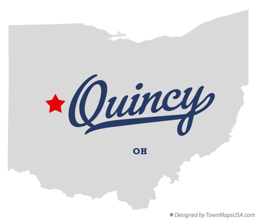 Map of Quincy Ohio OH