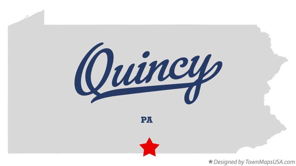 Map of Quincy Pennsylvania PA