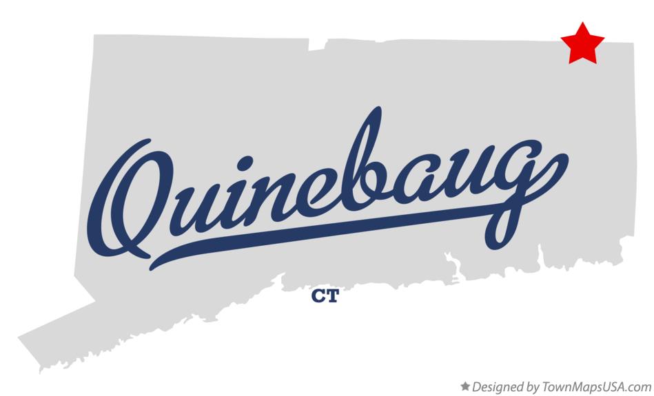 Map of Quinebaug Connecticut CT