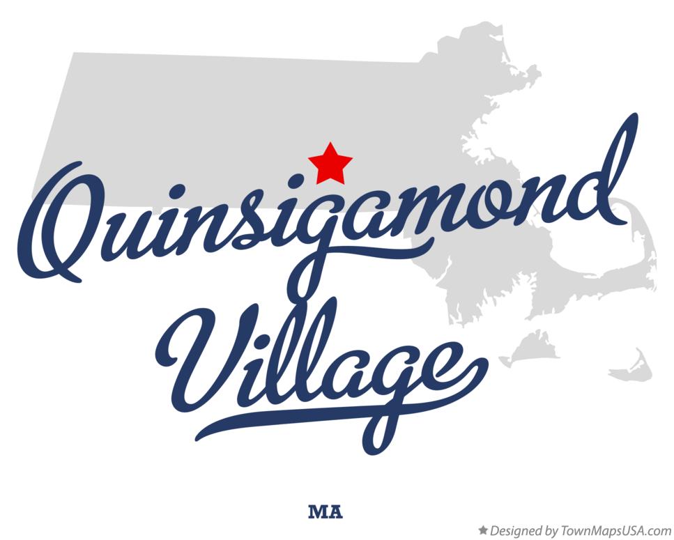 Map of Quinsigamond Village Massachusetts MA