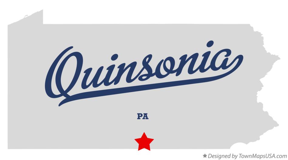 Map of Quinsonia Pennsylvania PA