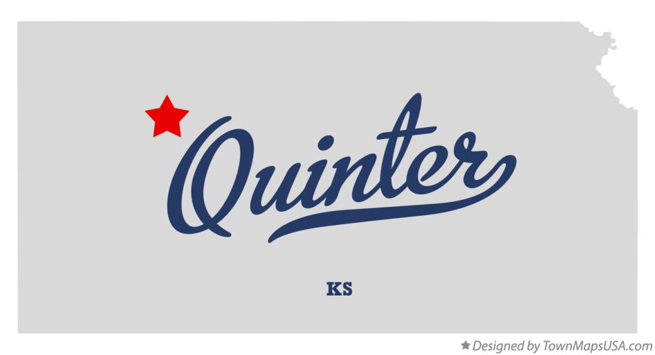 Map of Quinter Kansas KS