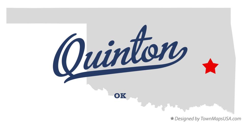 Map of Quinton Oklahoma OK