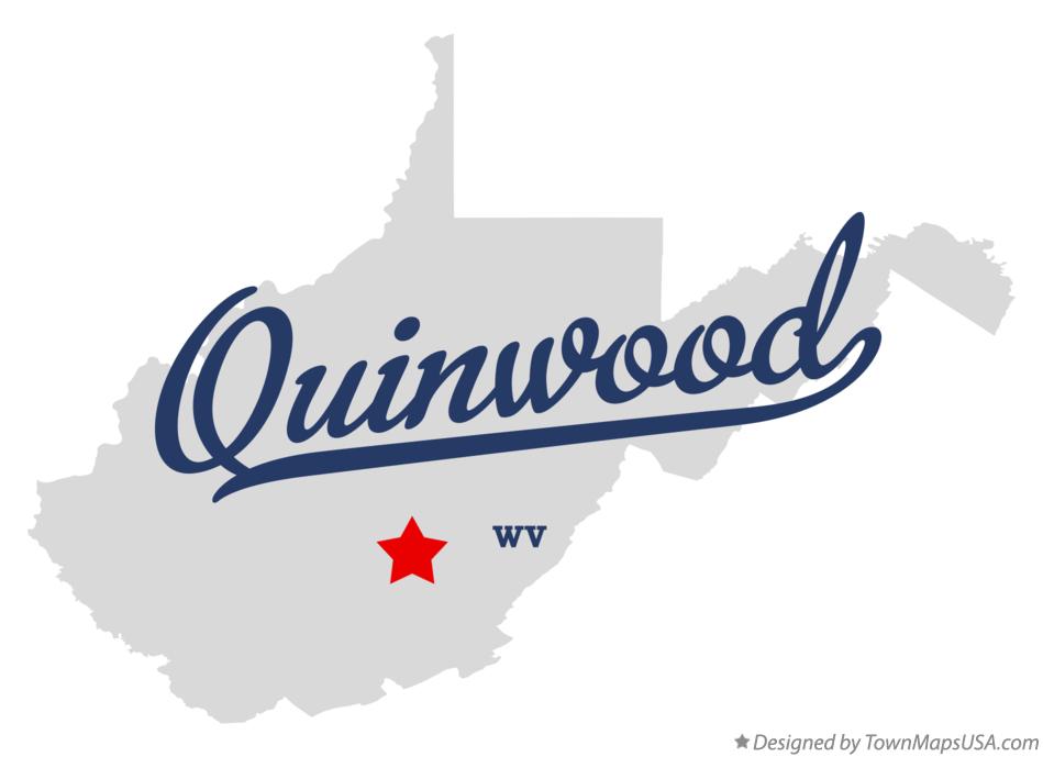 Map of Quinwood West Virginia WV