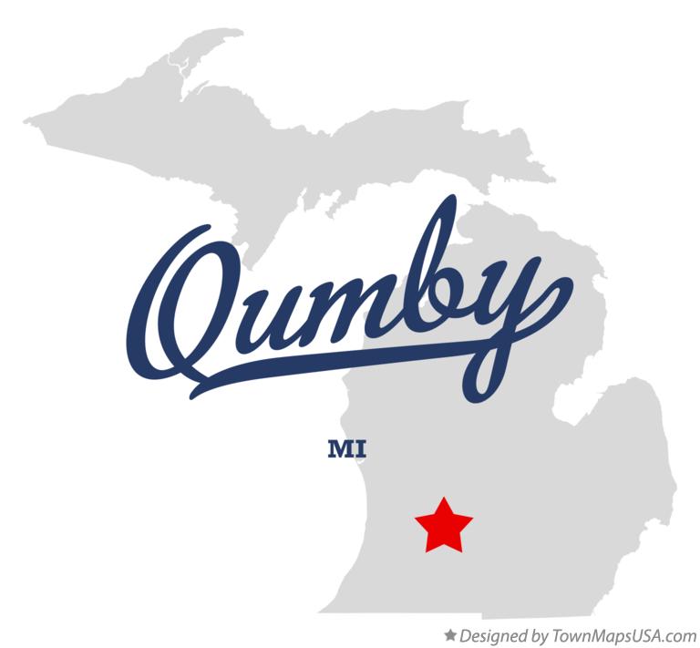 Map of Qumby Michigan MI