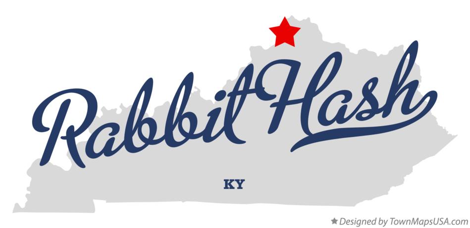 Map of Rabbit Hash Kentucky KY