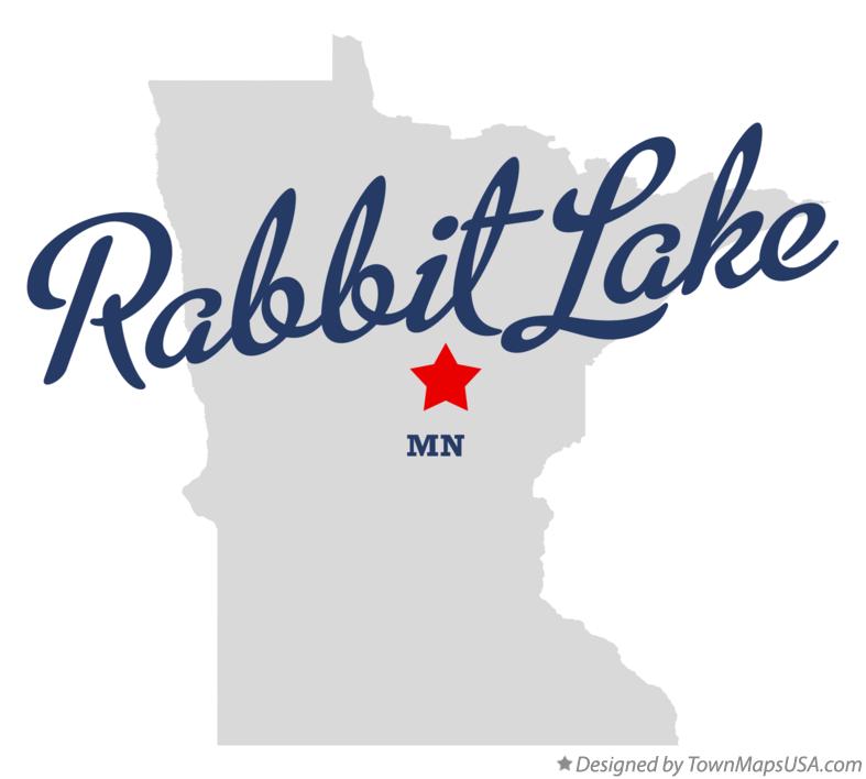 Map of Rabbit Lake Minnesota MN