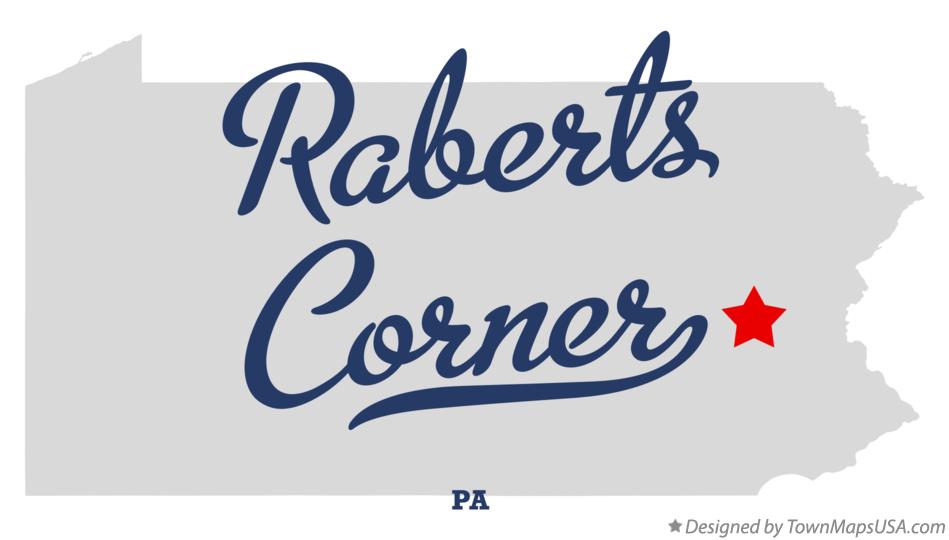 Map of Raberts Corner Pennsylvania PA