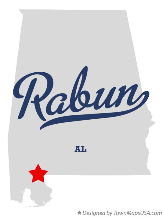 Map of Rabun Alabama AL
