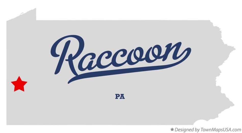 Map of Raccoon Pennsylvania PA