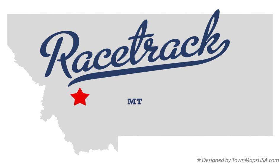 Map of Racetrack Montana MT
