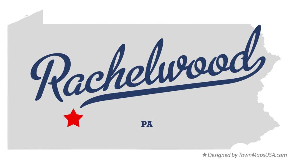 Map of Rachelwood Pennsylvania PA