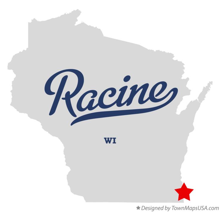 Map of Racine Wisconsin WI