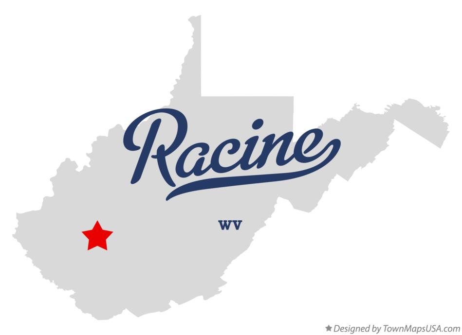 Map of Racine West Virginia WV