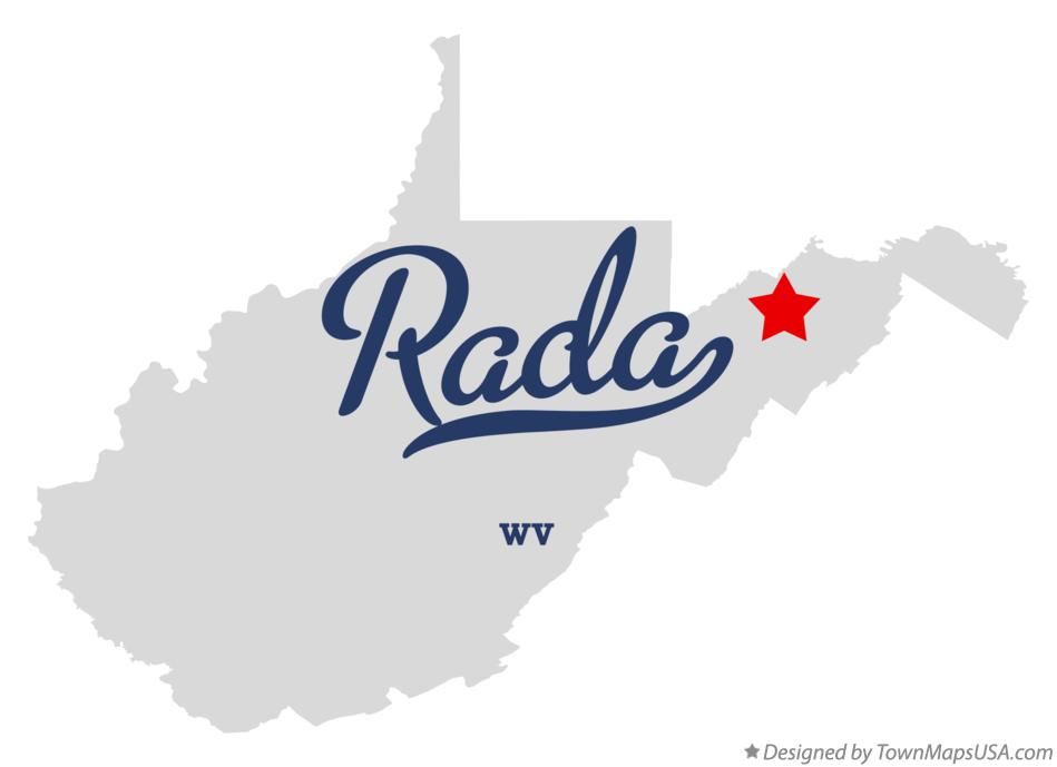 Map of Rada West Virginia WV