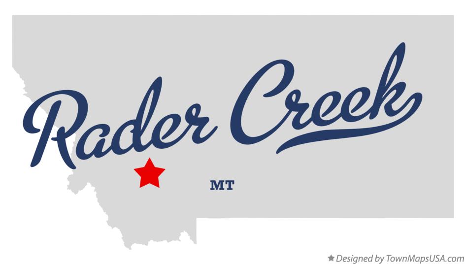 Map of Rader Creek Montana MT