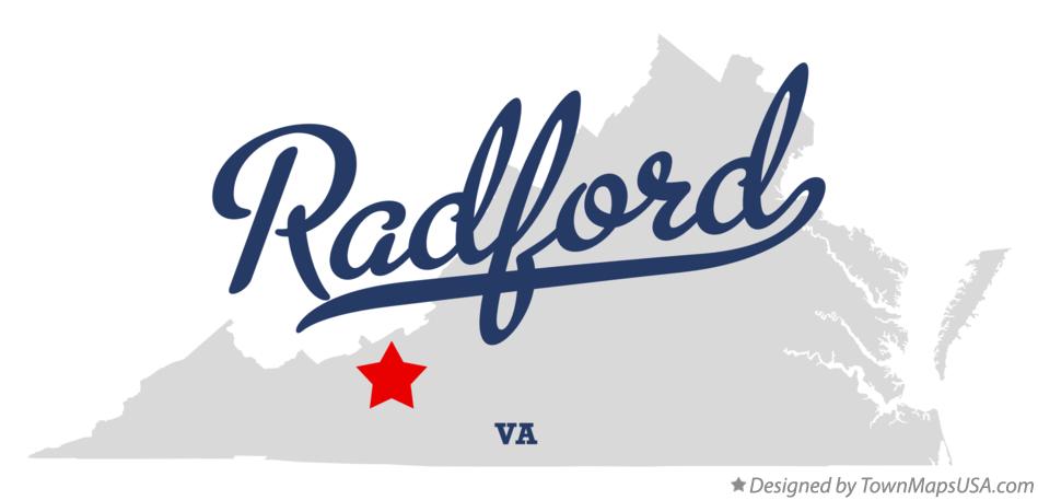 Map of Radford Virginia VA
