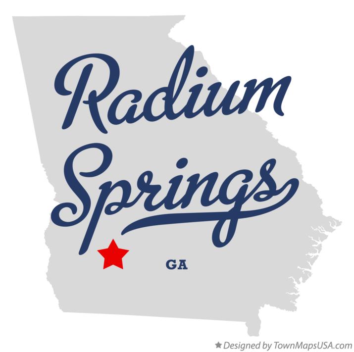 Map of Radium Springs Georgia GA