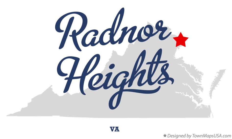 Map of Radnor Heights Virginia VA