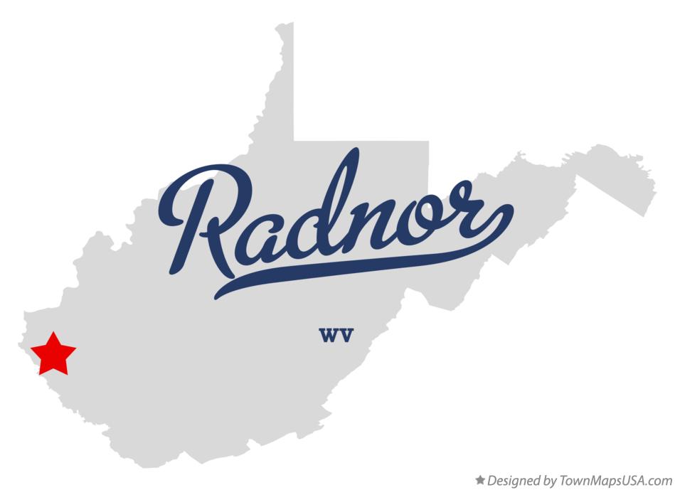 Map of Radnor West Virginia WV