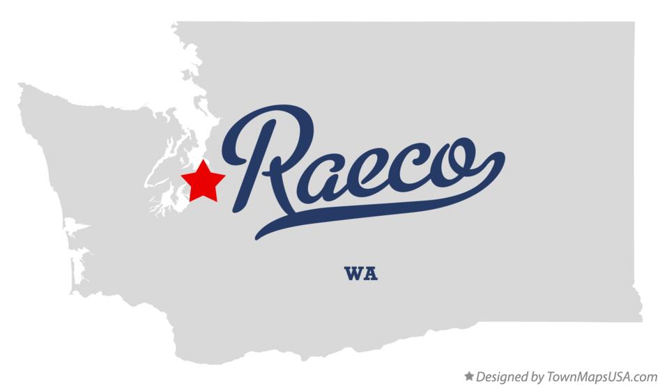 Map of Raeco Washington WA