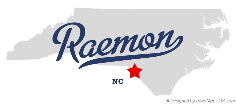 Map of Raemon North Carolina NC